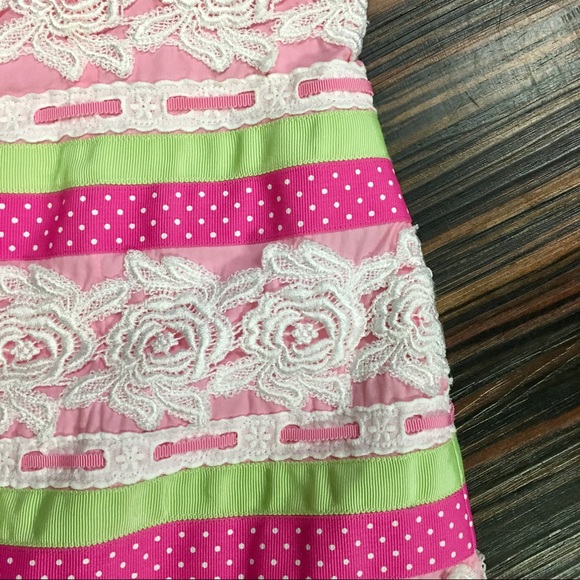 LILLY PULITZER rare ribbons and lace pattern dress - Picture 6 of 7